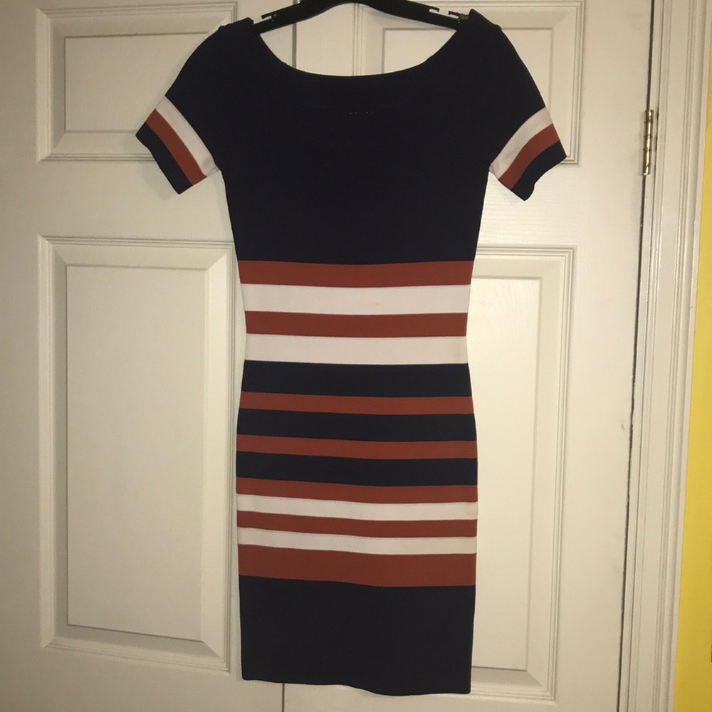Baby Phat Body Conscious Striped Knit Dress